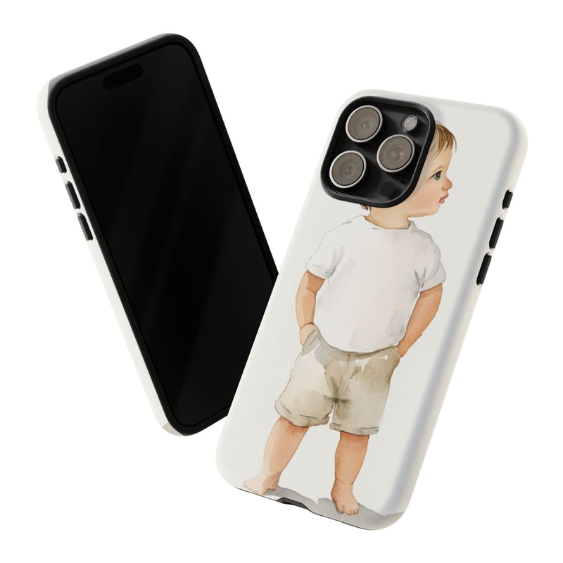 Minimalistische Waterverf Illustratie van Babyjongen