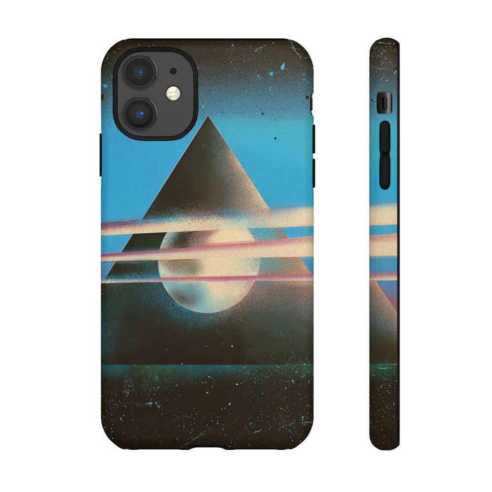 Surrealistische Geometrische Piramide met Gloeiende Bol