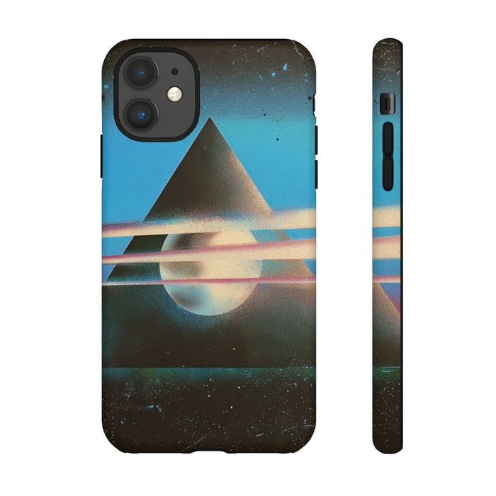 Surrealistische Geometrische Piramide met Gloeiende Bol