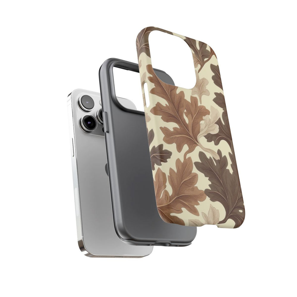 Eikenbladerenpatroon in Neutrale Kleuren