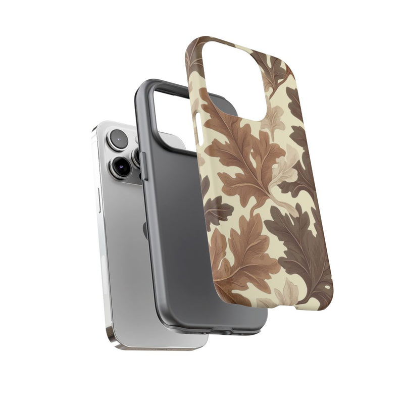 Eikenbladerenpatroon in Neutrale Kleuren