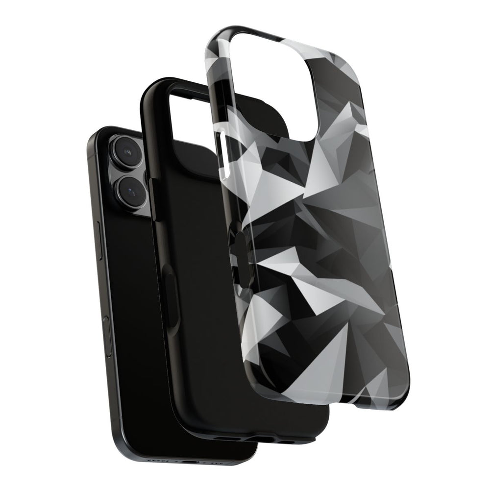 Zwart-Grijs Geometrisch Abstract Patroon