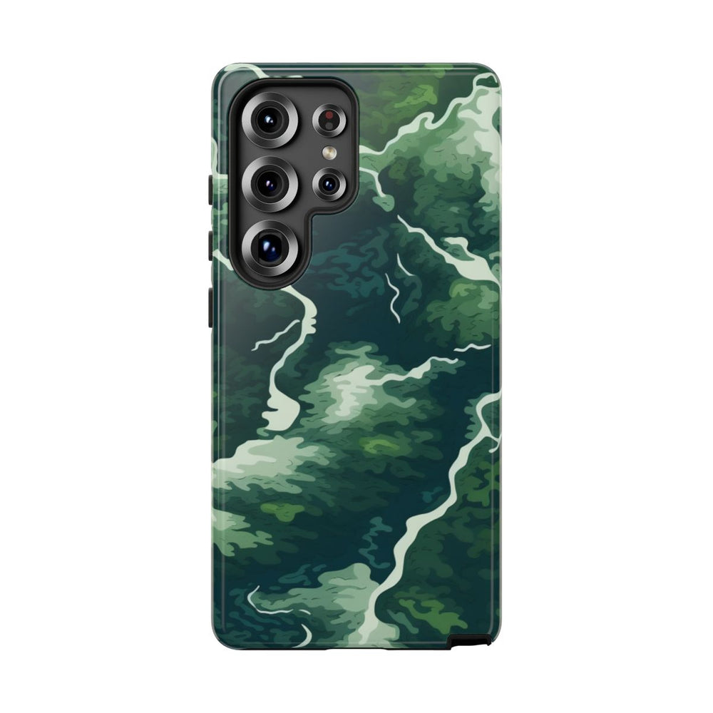 Abstracte Groene Rivier en Bospatroon