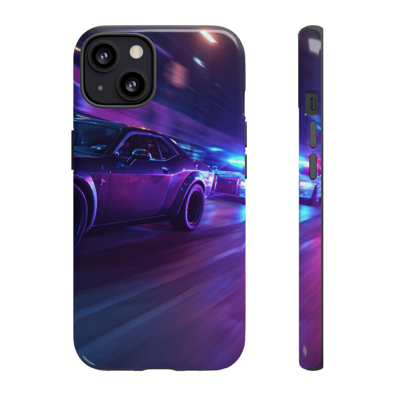 Achtervolging in de Nacht met Stoere Muscle Car