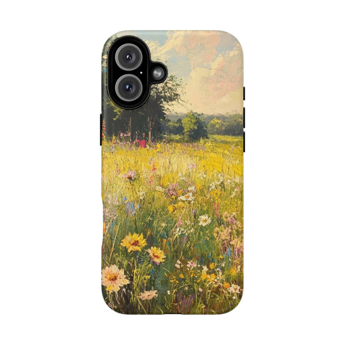 Zonnig Schilderij van Bloemenweide