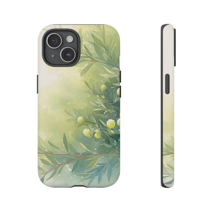 Groene Botanische Waterverf Illustratie