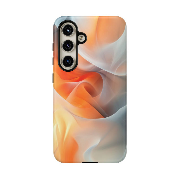 Abstracte Oranje en Grijze Wervelingen