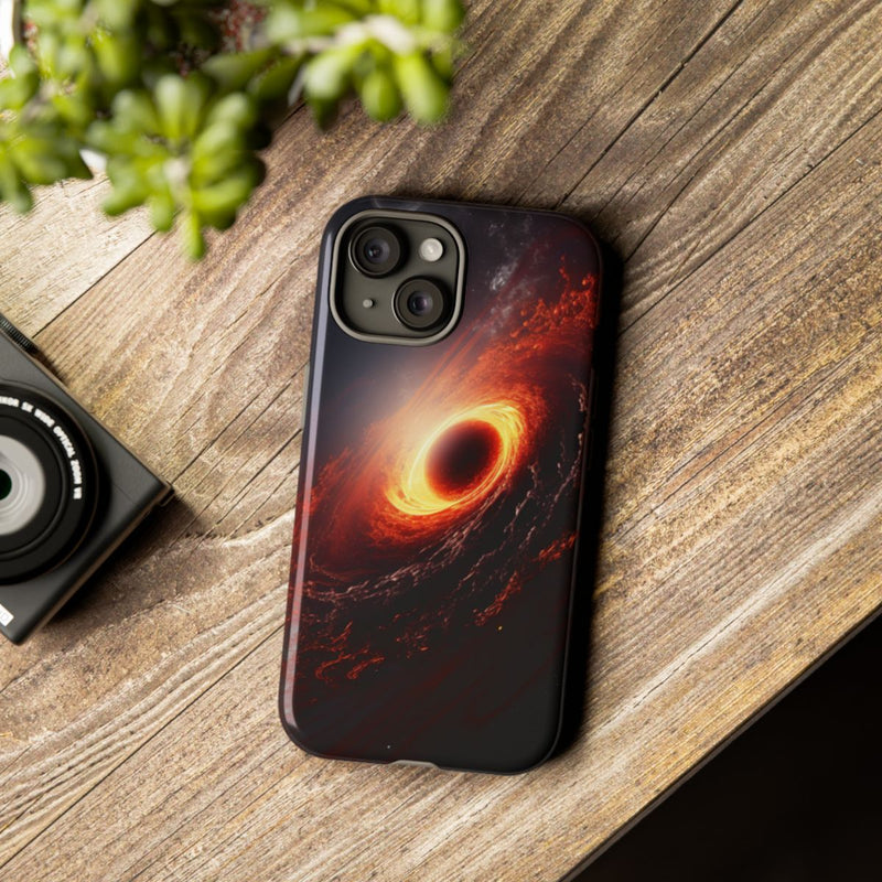 Vurige Zwarte Gat in de Ruimte