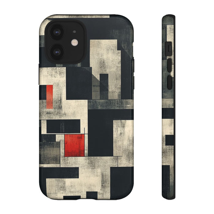 Abstract Geometrisch Patroon met Rode Accenten