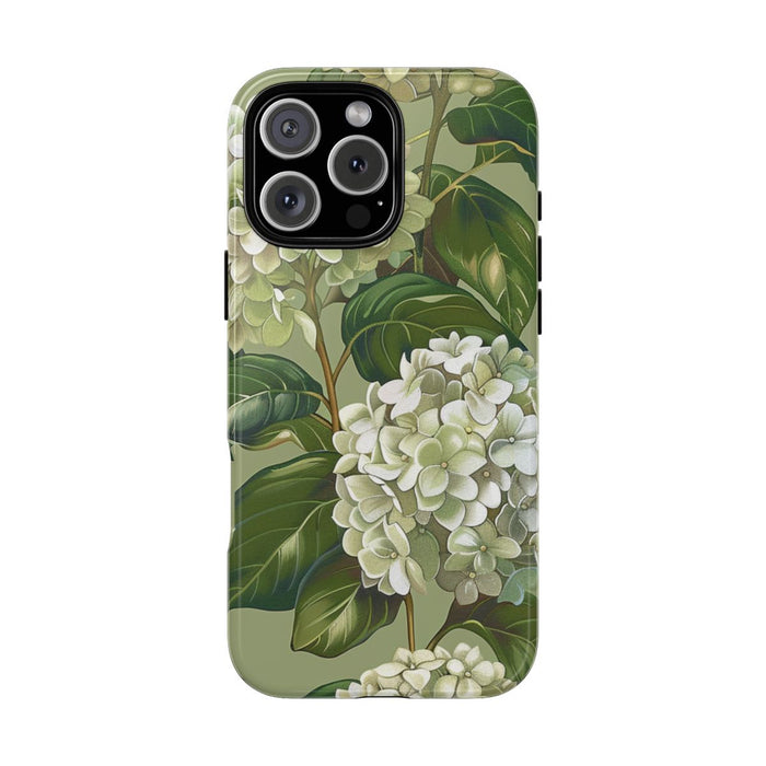 Realistisch Witte Hortensia Bloemenpatroon