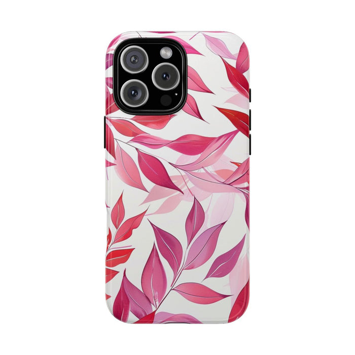 Roze en Rode Bladerenpatroon