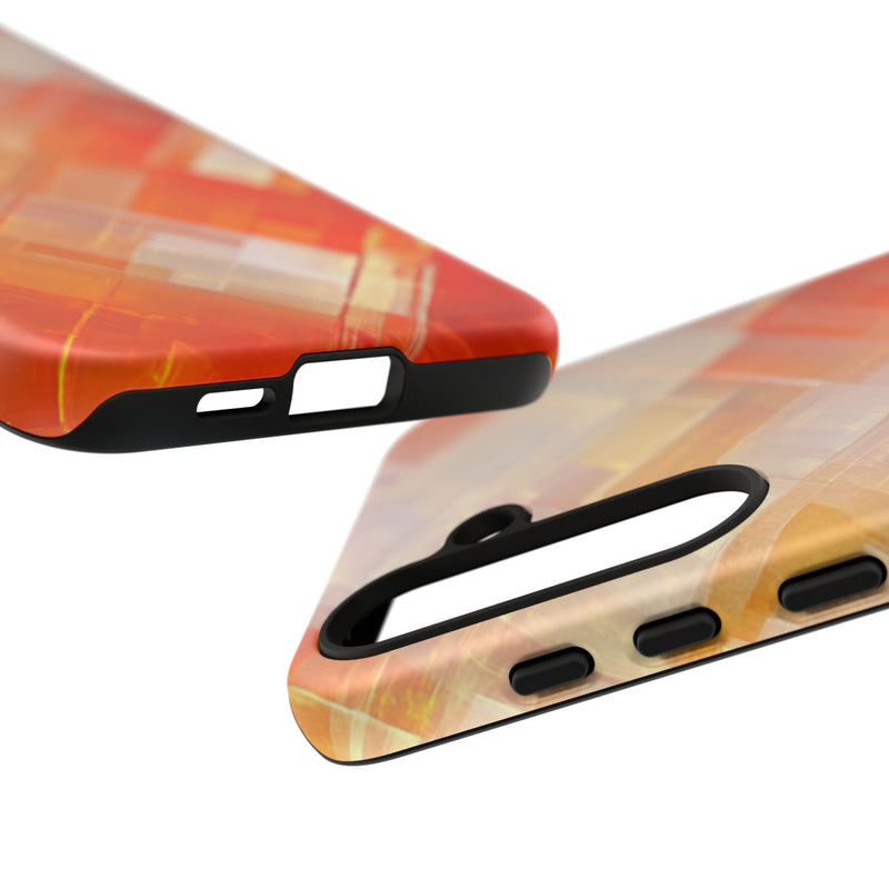 Abstract Oranje Geometrisch Patroon