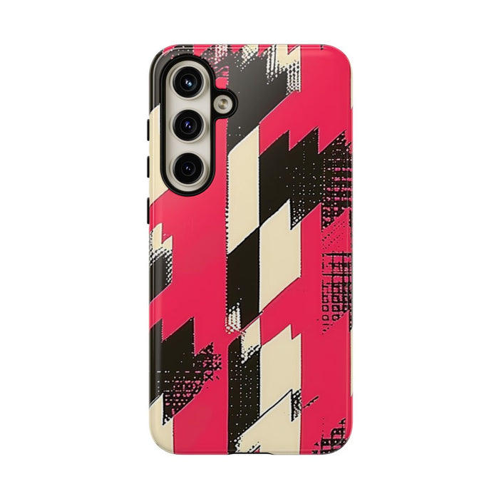 Roze en Zwart Pied-de-Poule Patroon