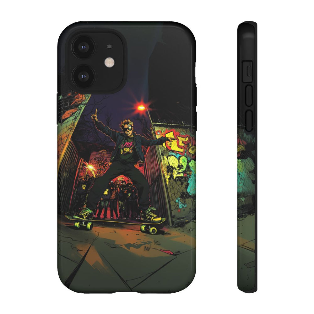 Skateboardtruc in de Nacht met Graffiti