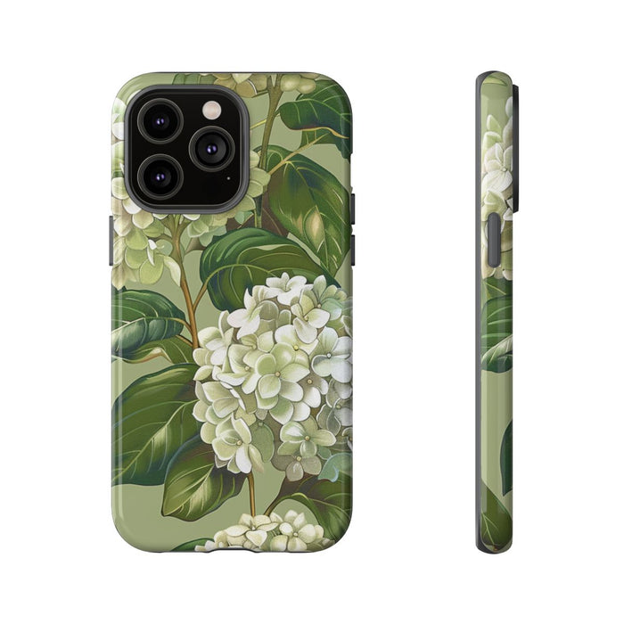 Realistisch Witte Hortensia Bloemenpatroon