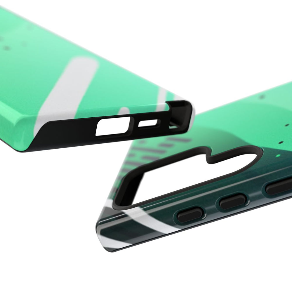 Geometrisch Groen-Zwart Abstract Patroon