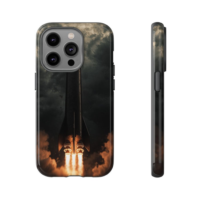 Donkere Raketlancering met Vurige Motoren