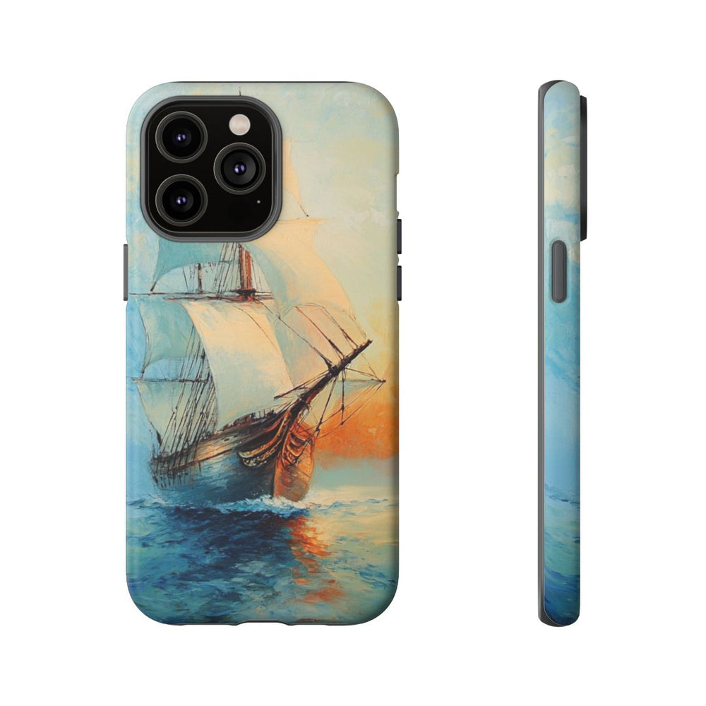 Olieverfschilderij van Zeilschip op Zee