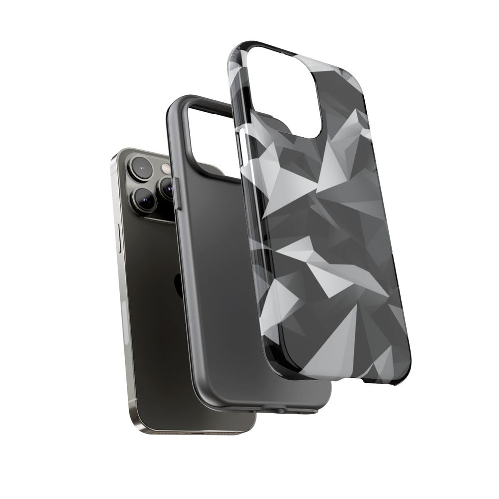 Zwart-Grijs Geometrisch Abstract Patroon