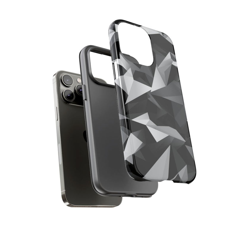 Zwart-Grijs Geometrisch Abstract Patroon