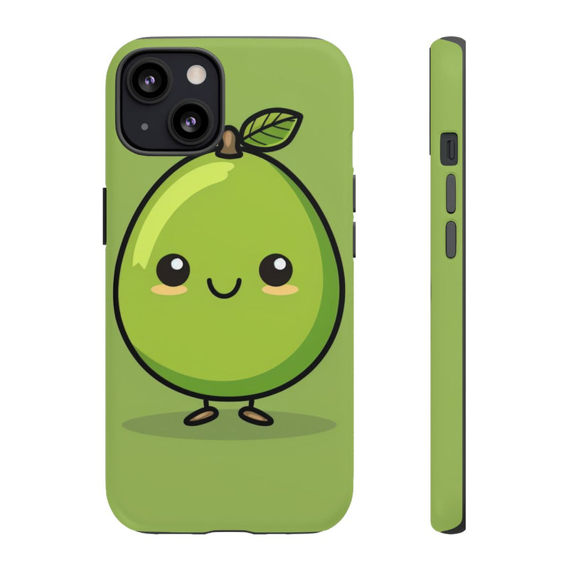 Schattige Groene Avocado in Cartoonstijl