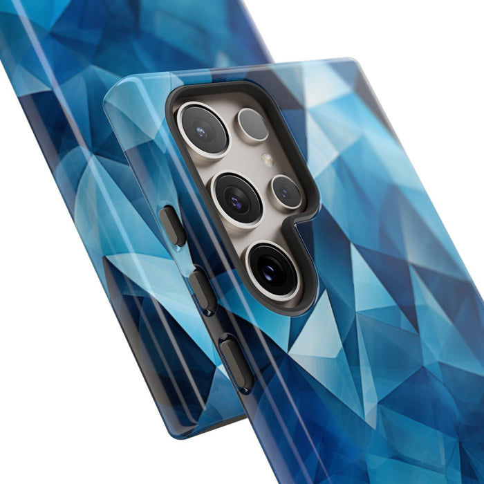 Blauw Geometrisch Driehoekenpatroon