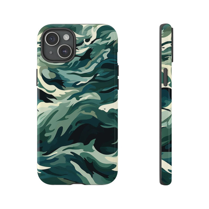 Abstracte Oceaangolven met Haaienpatroon