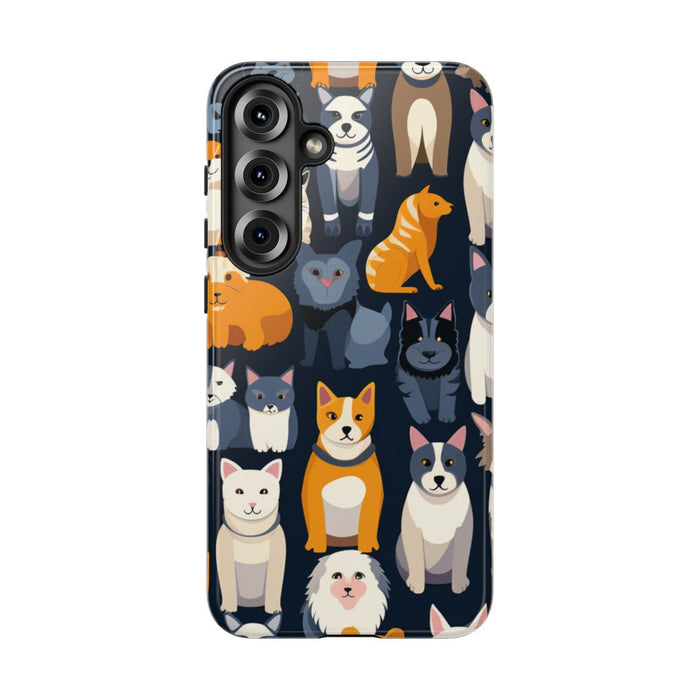 Kleurrijk Katten- en Hondenpatroon in Aantrekkelijke Kleuren