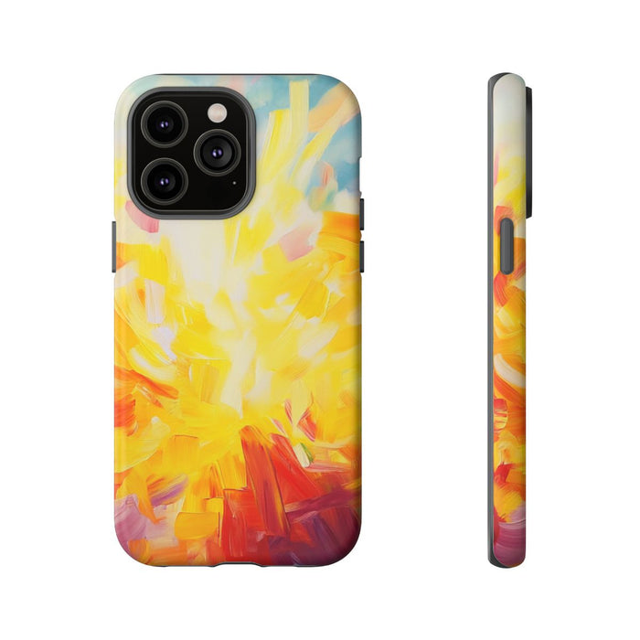 Abstracte Heldere Zonnestralen met Penseelstreken