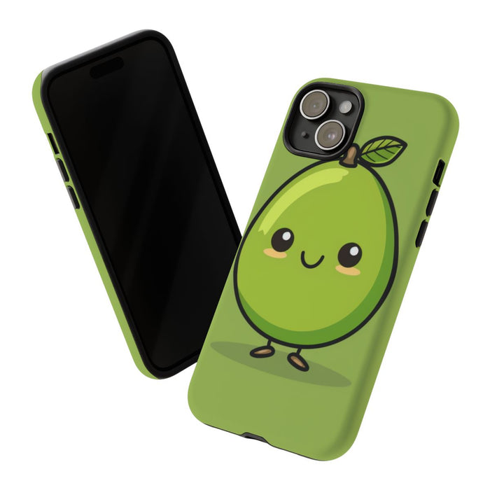 Schattige Groene Avocado in Cartoonstijl