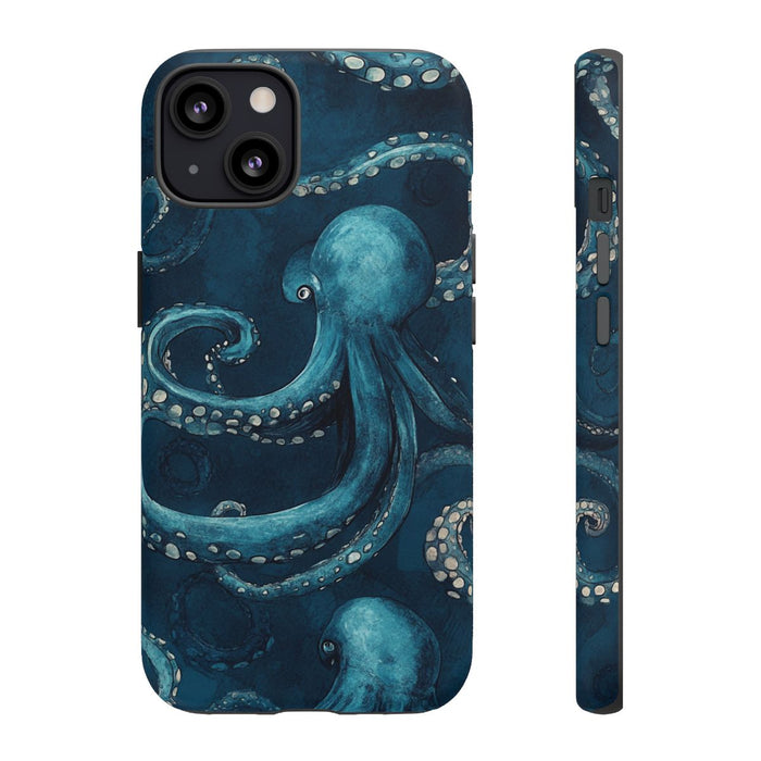 Blauw Octopus Tentakels Patroon