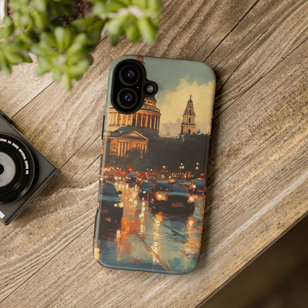 Stadsgezicht met Kathedraal bij Schemering