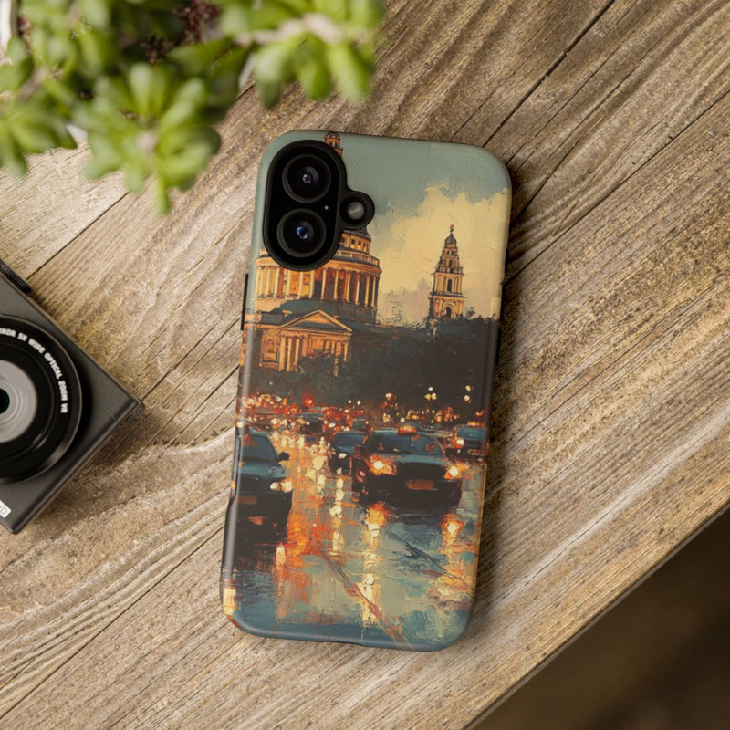 Stadsgezicht met Kathedraal bij Schemering