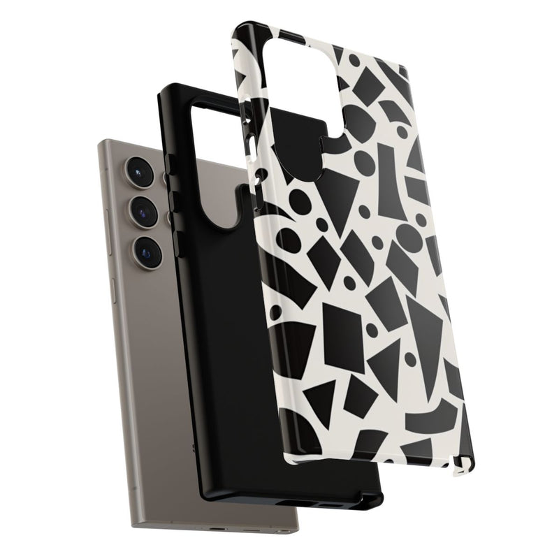 Zwart-Wit Geometrisch Abstract Patroon