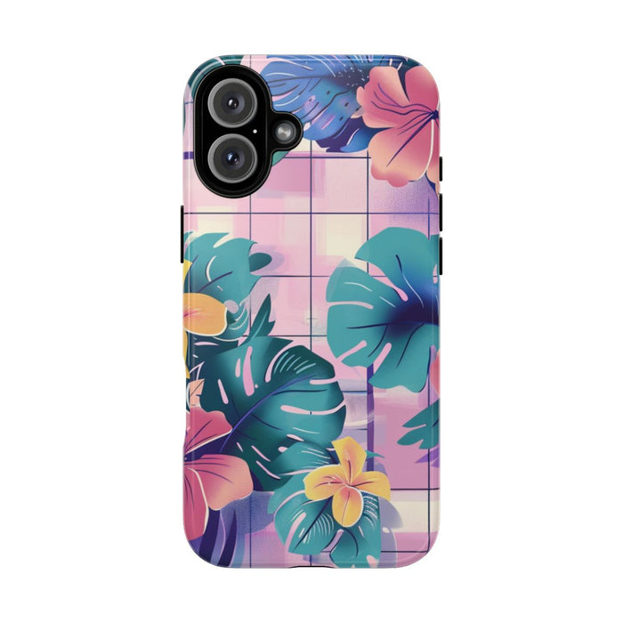 Tropisch Bloemenpatroon met Roze en Gele Bloemen