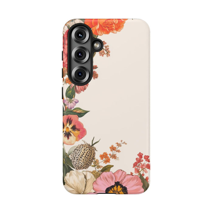 Vintage Botanische Bloemenrand