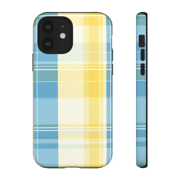 Ocean Blue en Geel Geruit Patroon