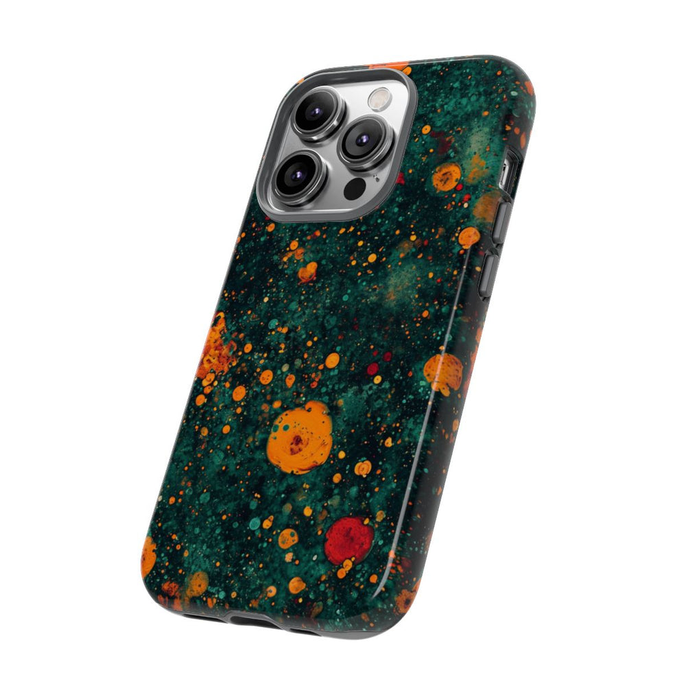 Abstracte Oranje en Teal Bellenpatroon