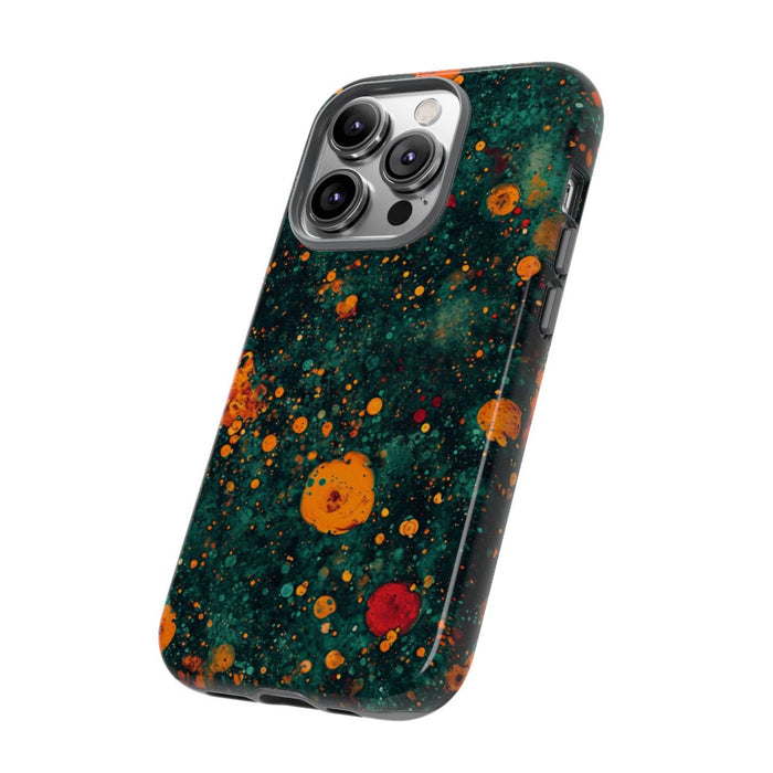 Abstracte Oranje en Teal Bellenpatroon