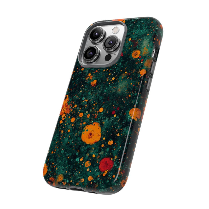 Abstracte Oranje en Teal Bellenpatroon