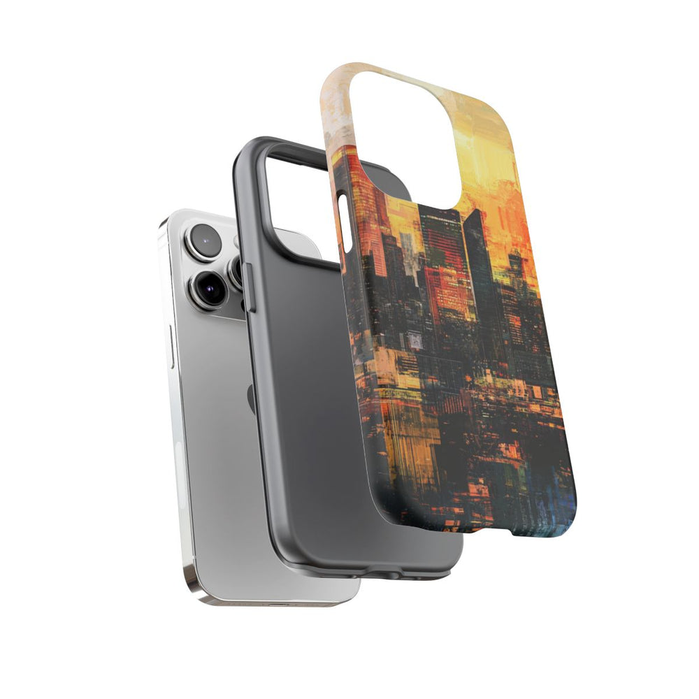 Abstracte Stedelijke Zonsondergang