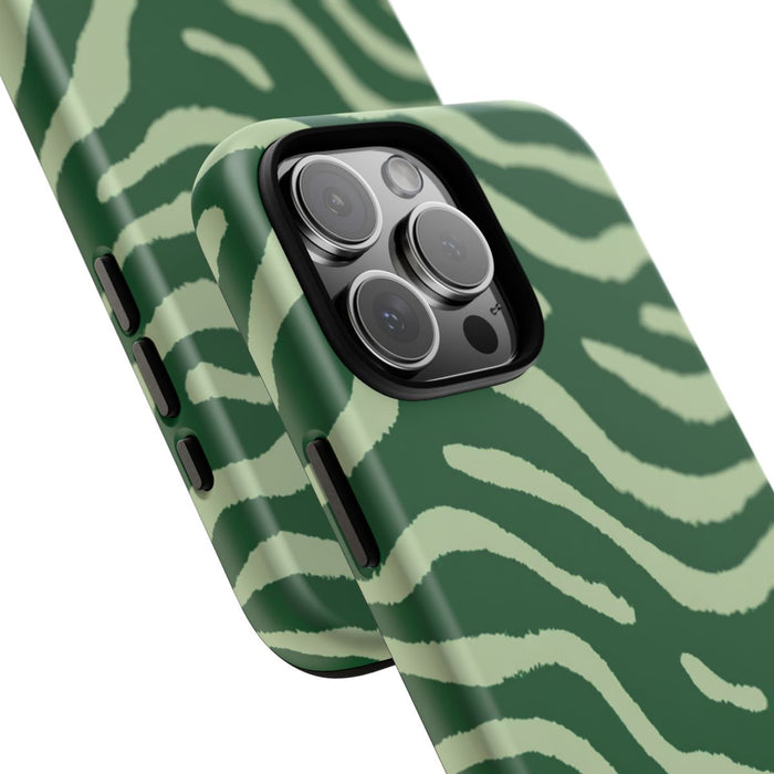 Groen Golvend Strepenpatroon