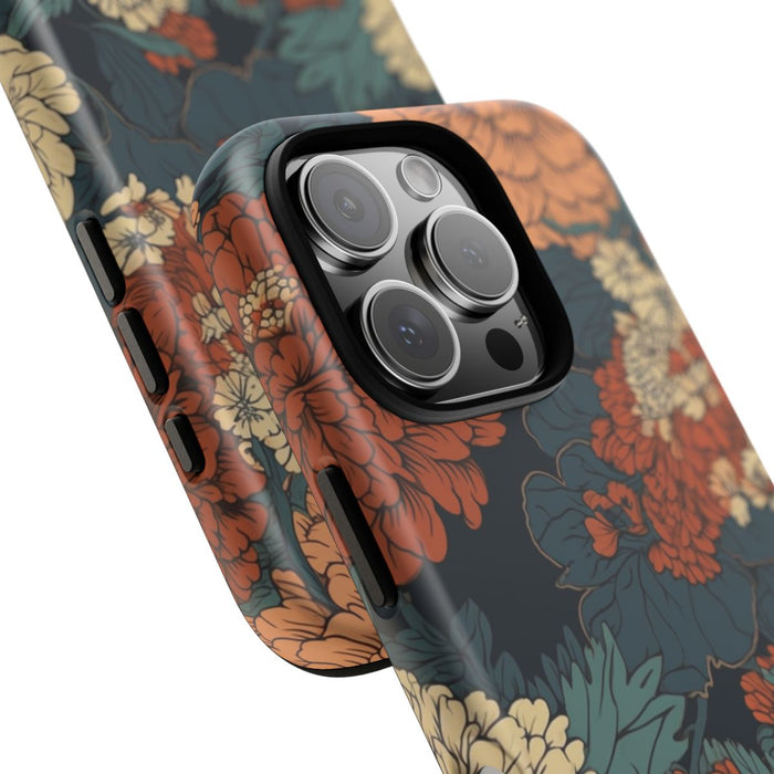 Vintage Bloemenpatroon in Warme Kleuren