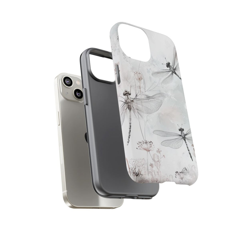 Sierlijke Libellen en Bloemen in Waterverf