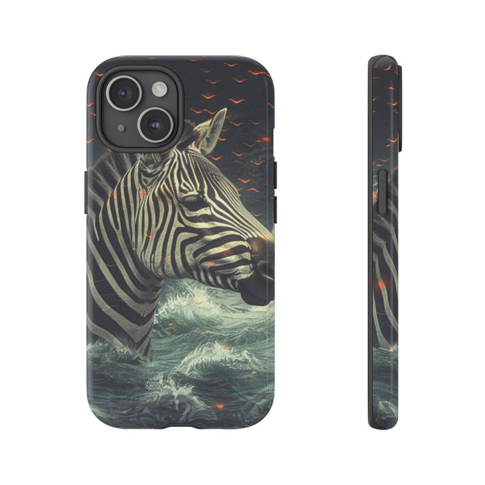 Zebra in Water met Gloeiende Vonken