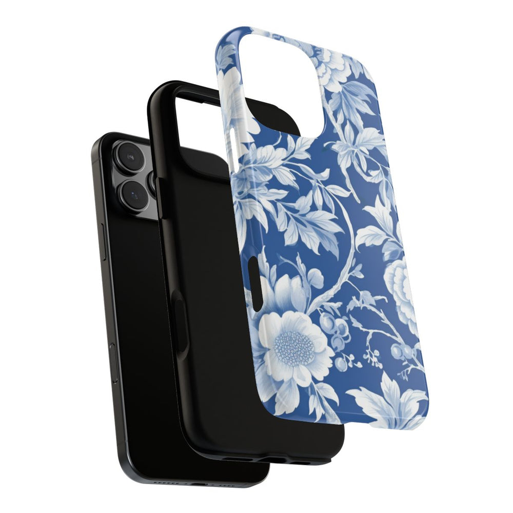 Blauw-Wit Bloemenpatroon