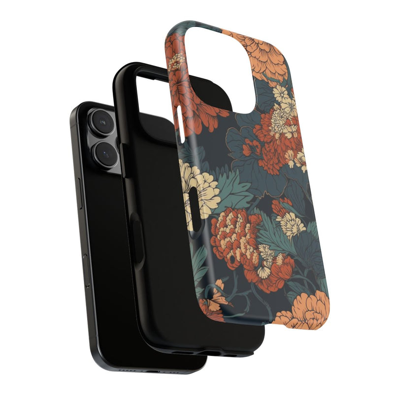Vintage Bloemenpatroon in Warme Kleuren