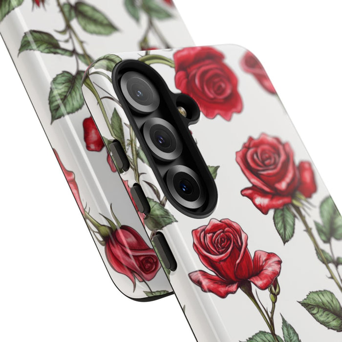 Rode Rozen Botanisch Patroon