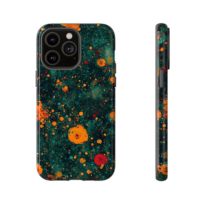 Abstracte Oranje en Teal Bellenpatroon