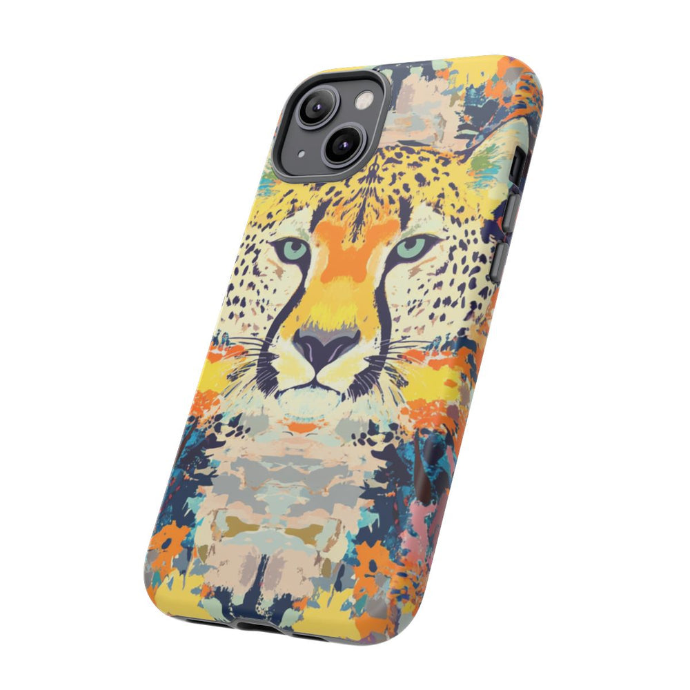 Abstracte Cheetakop met Kleurrijk Patroon